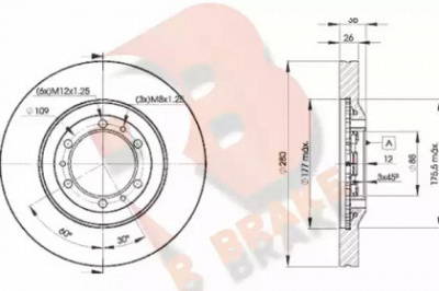 R BRAKE 78rbd29050 -  Тормозной диск